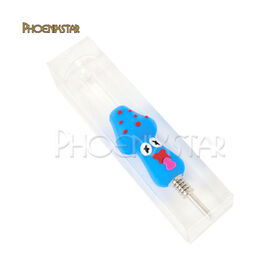 Wholesale Silicone Nectar Collector Mushroom Nectar Collectors with titanium tip Silicone Dab Straw Dab Accessories for smoking