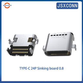 JSXCONN Mais Vendidos: Conector de 24 Pinos, Placa de Afundamento 0.8/1.6mm SMT. Direto da fábrica, qualidade garantida.