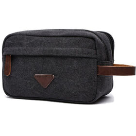 Customize Handle Durable Canvas travel toiletries bags man toiletry bag leather toiletry bag men's hanging toiletry bag