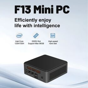 Mini PC Gaming 14ème Génération Ultra 7 155H, Windows 11, USB 3.2 Type-C, HDMI, DP Support Écran 8K, Mini PC Barebone IA pour Entreprise et Particuliers