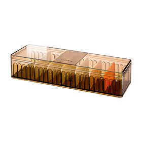 Clear Cable Storage Case Charging Box 7 Compartments Home Office Organizer