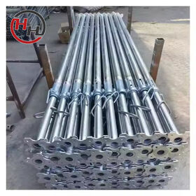 Hot Dipped Galvanized Steel Jack Support Anti Rust Adjustable Strut For Concrete Building Formwork