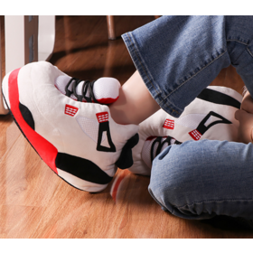 Wholesale spoof AJ cotton slippers, chubby shoes, couple coconut home shoes, warm bread shoes