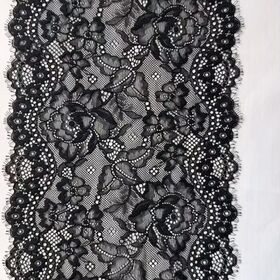 Dentelle Cils Noire, Idéale pour la Décoration d'Accessoires de Mode