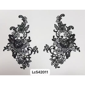 Black Multi-Color Water-Soluble Lace Fabric, Used for Clothing Decoration