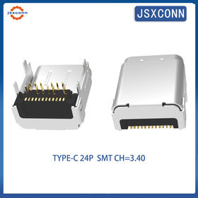 JSXCONN USB Typ C 24Pin CH=3.4 Stecker, SMT+DIP, Direktverkauf ab Werk, Qualitätsgarantie