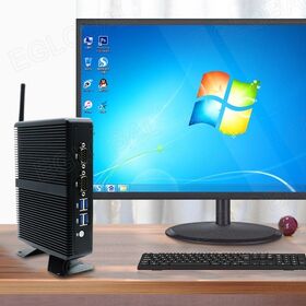 Mini PC Industriel sans Ventilateur avec CPU I-ntel Core I3 4010Y, 4/8GB DDR3 RAM, SSD 128GB, VGA HD, Double Affichage, pour POS - Prix d'Usine
