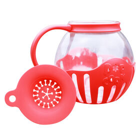 Microwave Popcorn Popper Bowl with Heat Resistant Glass for Home Kitchen