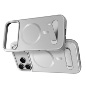 Casos a prueba de golpes del precio bajo para el iPhone 17 18 casos híbridos de las cajas del teléfono móvil de TPU con el gris de Magsafe y de Kickstand