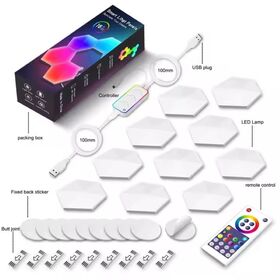 Hexagon LED Panels Music Sync APP Control Gaming Room Wall Decor