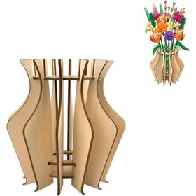 Wooden Puzzle Vase for Flowers Bouquet Stand Home Gifts