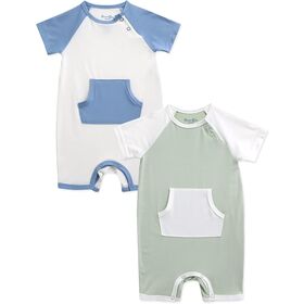 Hot Sale Summer Breathable Boy Girl Short Sleeve romper Toddler Playsuit Button Baby Bodysuit Onesies