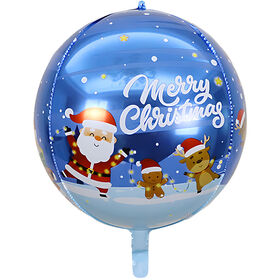 Wholesale 4D Christmas Foil Balloons Round Square Shape Mylar Balloons Set for Holiday New Year Party Decorations Bulk