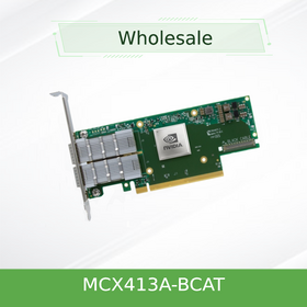 Tarjeta de red Mellanox MCX413A-BCAT ConnectX-4 EN de alto rendimiento, un solo puerto, 40G 56GbE PCIe para centro de datos y servidor empresarial