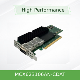 بطاقة شبكة Mellanox ConnectX-6 MCX623106AN-CDAT عالية الأداء، منفذ مزدوج، 100G QSFP28، PCIe 4.0 للحوسبة عالية الأداء والذكاء الاصطناعي والحوسبة السحابية