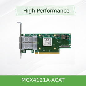 بطاقة شبكة Mellanox ConnectX-4 MCX4121A-ACAT ثنائية المنفذ 25GbE SFP28 PCIe عالية الأداء لـ Server Virtualization