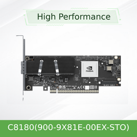 بطاقة شبكة ميلانوكس C8180 NDR 400G إنفيني باند PCIe أصلية جديدة لـ AI و HPC ومركز بيانات سحابي