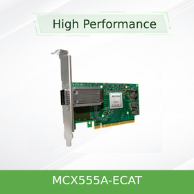 بطاقة شبكة Mellanox MCX555A-ECAT عالية الأداء، منفذ واحد، 100G EDR InfiniBand PCIe لمركز بيانات HPC