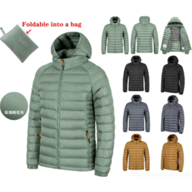 Gesteppte Herrenjacken mit Baumwollfüllung - Wasserdichte, funktionelle Winter-Outdoor-Daunenjacke für Herren