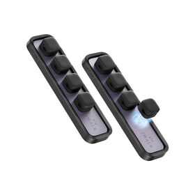 Magnetischer Kabelclip-Organizer aus Silikon, wiederverwendbare Kabelmanagement-Bänder, Kopfhörer-Kabelaufroller mit Metallhalter