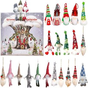 Wholesale 2026 2027 Christmas Gnome Advent Calendar with 24 Pcs Plush Gnome Decor 24-Day Countdown Blind Box Toy Gifts