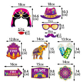 Funny Diwali Photo Booth Props Party Photobooth Accessories Diwali Party Selfie Props Supplies Decoration Hindu Party