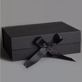 Wholesale multi-color, multi size black, hard and strong cardboard gift box for packaging