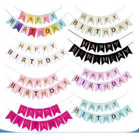 Hot Selling Party favors, Happy Birthday Banner Hanging Strip Birthday Decoration Party Supplies for Celebration