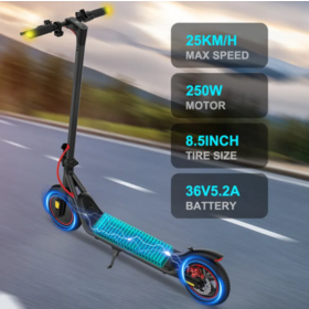 Maxwheel Factory 250-350W 36V 5.2Ah 8.5 Zoll Scooter M2 Faltbarer, tragbarer, günstiger, zweirädriger Elektroroller für Erwachsene, kundenspezifisch