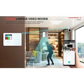 Smart Home GSM Système D'alarme de Sécurité WIFI/4G TCP/IP Contrôle avec Écran Tactile lien caméra
