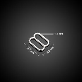 Durable Zinc Alloy Figure 8 Strap Adjuster Buckle | Smooth Electroplated Lingerie Hardware for Bra, Bikini & Intimate Apparel