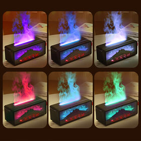 NEW 200ml Ultrasonic Aroma Diffuser with Simulated Flame Effect and Adjustable Humidity Control for Home and Office Use