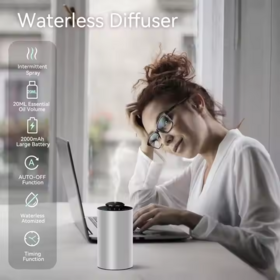 Difusor Portátil Sin Agua Aceites de Perfume Concentrados Difusor de Coche Máquina de Aroma de Aceite Esencial Difusor de Aroma Eléctrico para Coche