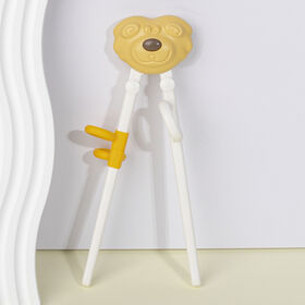Essstäbchen für Kindertraining, Tigermund-Design, niedlich, sturzsicher, wiederverwendbar, Baby-Trainingshilfe für Zuhause