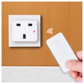 15A UK Outlet Plug Wireless Remote Control On/off Switch Wall Socket for Household Appliances LED Lights Europe Standard