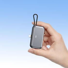 Fabrik Günstige Großhandel Powerbank 5000mAh Schnellladung Tragbares Ladegerät Mini Power Bank mit Halter für iPhone