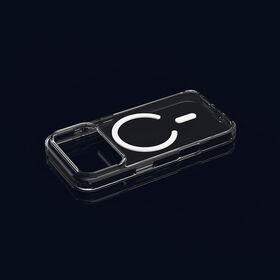 Funda Protectora Delgada y Transparente para iPhone 17 Pro de 6.3 pulgadas, Diseño de Una Pieza con Botones y Anillo para Lente, Certificación ISO9001:2015 SEDEX SMETA