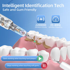 Ultraschall-Smart Elektrische Zahnbürste Tragbarer Zahnsteinentferner Zahnaufheller 3 Putzmodi Beauty Körperpflegeprodukt – Weiß T4