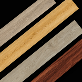 Ubin Lantai Vinyl SPC Click Lock Pvc Tahan Air Tekstur Kayu 4mm 5mm 6mm 8mm Untuk Indoor