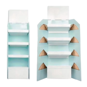Fábrica de alta calidad personalizada Pop-up PDQ papel corrugado piso pantalla rack soporte de exhibición para tiendas minoristas