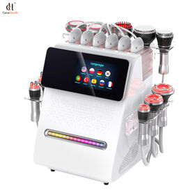 Machine de beauté professionnelle pour salon 11 en 1 à cavitation ultrasonique 80K et radiofréquence sous vide avec coussinet laser