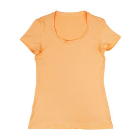 Casual Solid Color Round Neck T-shirts for Women Running Sports Fitness T-Shirt Customized Gym Short Sleeve T-Shirt