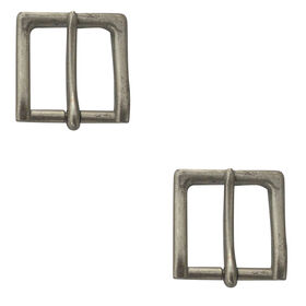 Sortie d'usine Bas prix Carré antique argent Zinc étain boucle de ceinture avec une seule broche