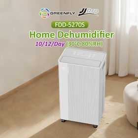 GREENFLY JJPRO 2025 High Quality 3-color Humidity Indicator 10L 12L Home use White Small portable dehumidifier with Factory Price