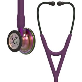 6205 Großhandel 3M Littmann Cardiology IV Stethoskop, 6205, Pflaumenfarbener Schlauch, Regenbogen-Bruststück, Violetter Schaft