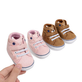 Chaussures unisexe en toile pour nourrissons, mignonnes et durables, premiers pas, bottes supérieures en peluche, chaussures de bébé animaux, baskets