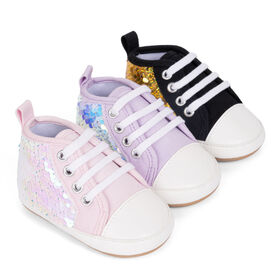 Brillant Bébé Sneakers Chaussures Semelle Souple Bébé Toile Chaussures Sneakers Berceau Chaussures