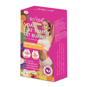 Private Label 5 Day Flat Tummy Fat Burner Herbal Supplement Slimming Candy Tablets Detox Belly Cleanse OEM ODM