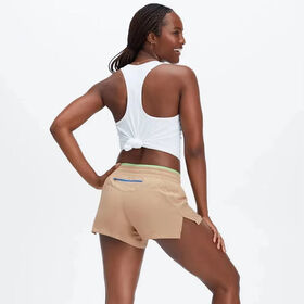 Damen Laufshorts mit Reißverschlusstaschen, schnelltrocknend, für Sport, Training und Fitnessstudio