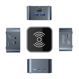 Proveedor multifuncional 14 en 1 Estación de acoplamiento USB3.2 Gen2 de aluminio para entretenimiento de oficina